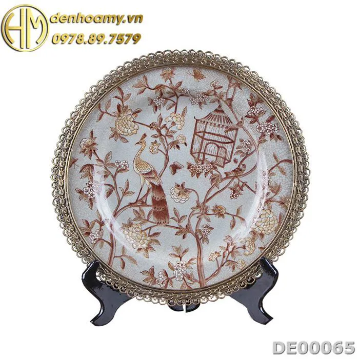 Đĩa gốm sứ decor cao cấp trang trí phòng khách DE00065
