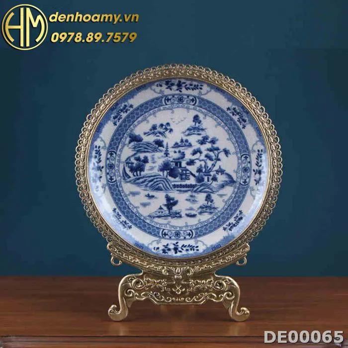 Đĩa gốm sứ decor cao cấp trang trí phòng khách DE00065