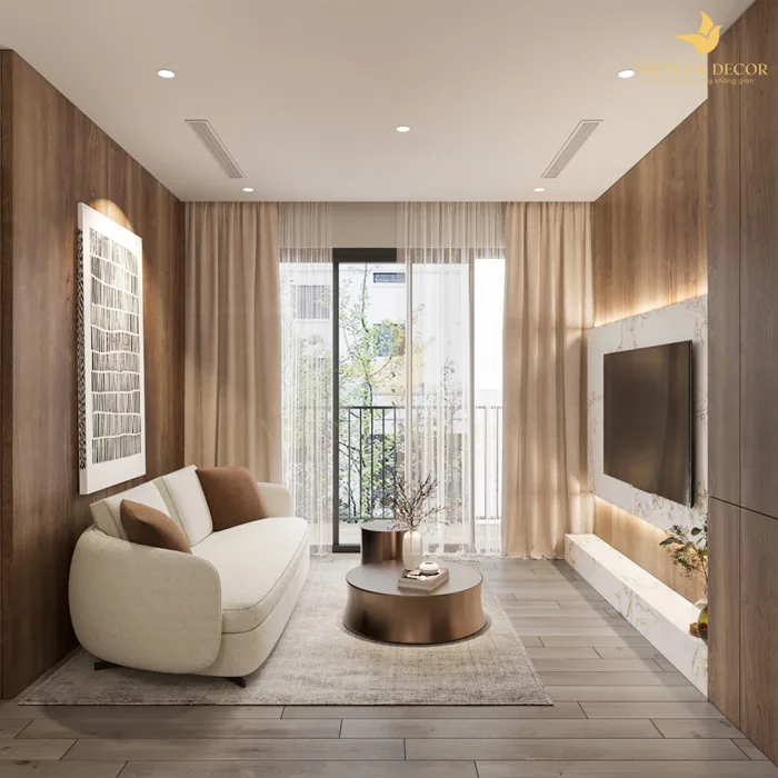 Mẫu thiết kế nội thất chung cư 60m2 đẹp, hiện đại & tiện nghi