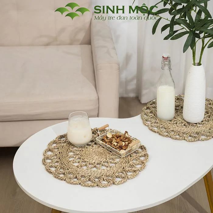 Tấm lót bàn ăn chất liệu cói tự nhiên, sang trọng và bền đẹp