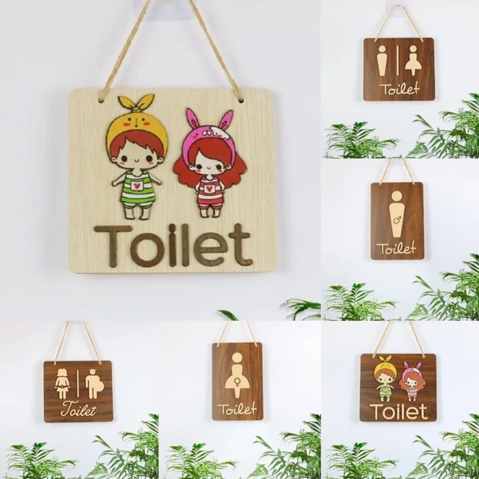 Bảng Gỗ Decor Trang Trí Toilet Nhiều Mẫu Treo Cửa Nhà Vệ Sinh WC Cho Gia  Đình Và Cửa Hàng