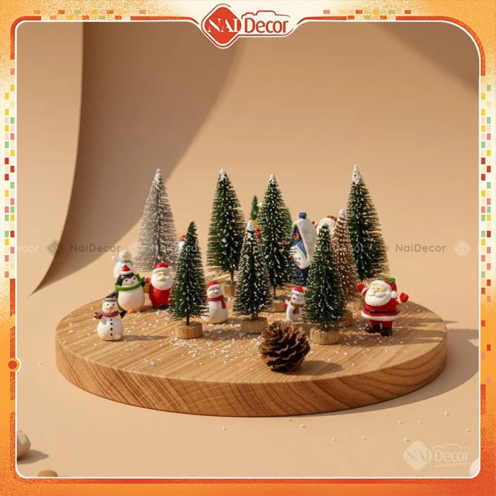 Đồ Trang Trí Noel Mini (Cây thông, ông già, người tuyết,...) Nai Decor Phụ  Kiện Chụp Ảnh, Trang Trí Bàn, Decor Phòng