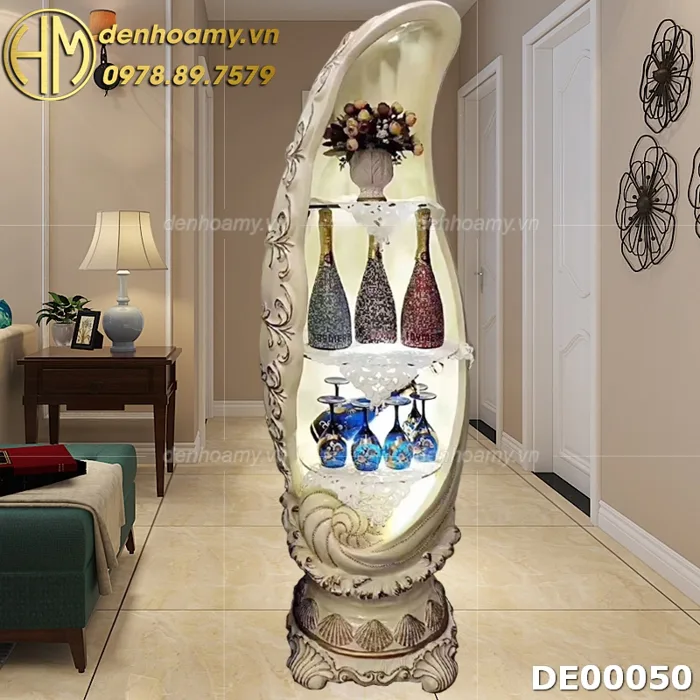 Kệ chứa đồ trang trí phòng khách phong cách sang trọng DE00050