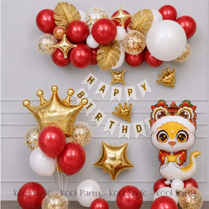 Set Bóng Sinh Nhật Bé Tuổi Rắn , Tự Trang Trí Tại Nhà Đơn Giản Dễ Làm - Cửa  hàng shop bán các loại bong bóng trang trí Kool Style