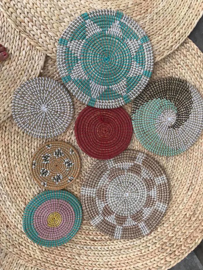 Combo 7 tấm cói đồ decor treo tường Combo 7 tấm cói đồ decor treo tường