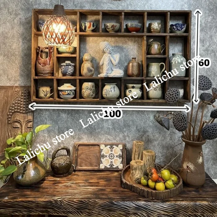 Kệ Gỗ Treo Tường Nhiều Ngăn, Kệ Trang Trí Vintage Đựng Chén Bát Gốm Sứ Đồ  Decor | Shopee Việt Nam