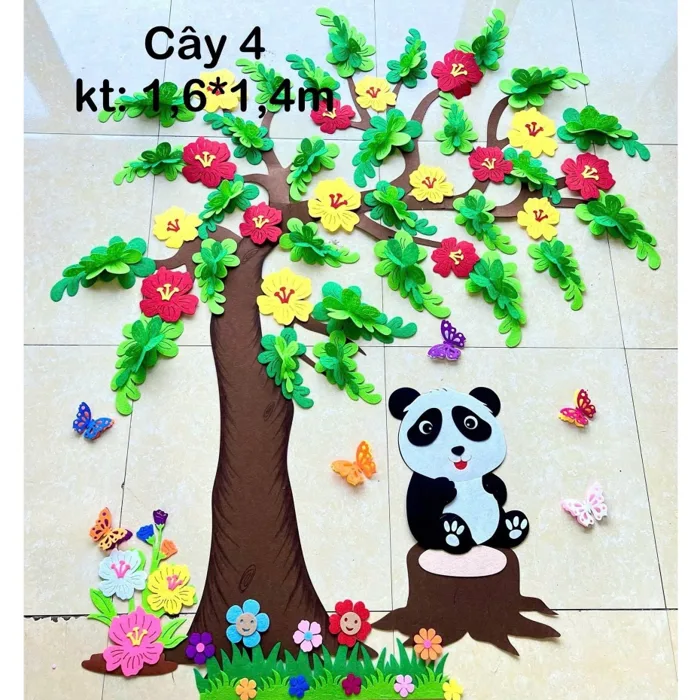 Cây nỉ 3D trang trí lớp - Đồ dùng trang trí lớp học mầm non Cây nỉ 3D trang trí lớp - Đồ dùng trang trí lớp học mầm non