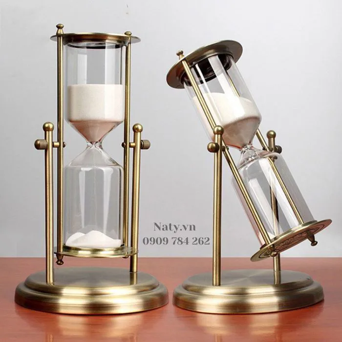 Đồng Hồ Cát Xoay 360 Độ Trang Trí Decor