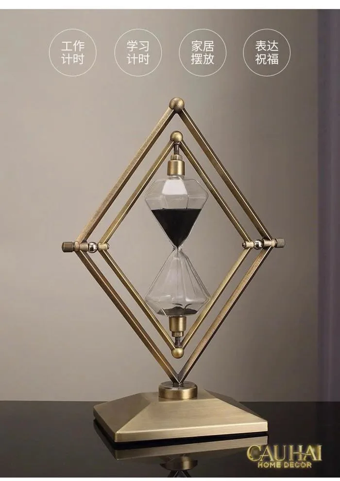 Đồng Hồ Cát Temps Diamant Gildded Mordern 30*20*10
