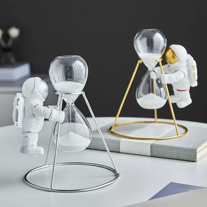 Đồng hồ cát 5 phút phi hành gia độc lạ decor để bàn làm việc bàn học - Đồng  hồ để bàn mini Đồ decor kệ tủ đẹp và quà tặng Đồng