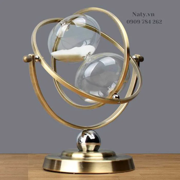 Đồng Hồ Cát Xoay 360 Độ Trang Trí Decor