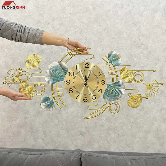 Đồng hồ hoa lá decor trang trí nội thất DHA118 Đồng hồ hoa lá decor trang trí nội thất DHA118