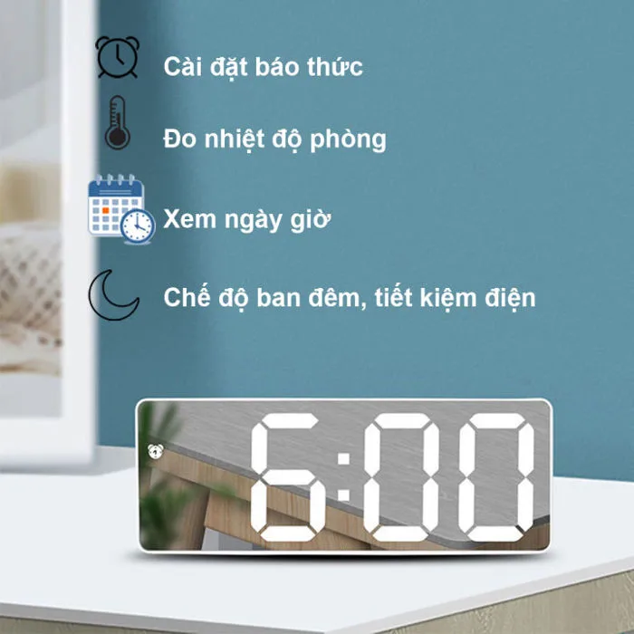 Đồng hồ LED thông minh - có báo thức, có nhiệt kế - trang trí bàn học, bàn  làm việc decor | Lazada Việt Nam