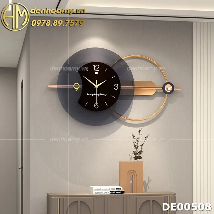 Đồng hồ treo tường trang trí nội thất hiện đại DE00508
