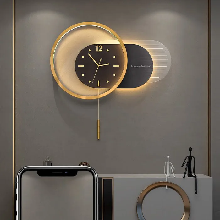 Đồng Hồ Treo Tường LED Ánh Trăng Sang Trọng - Điểm Nhấn Hiện Đại