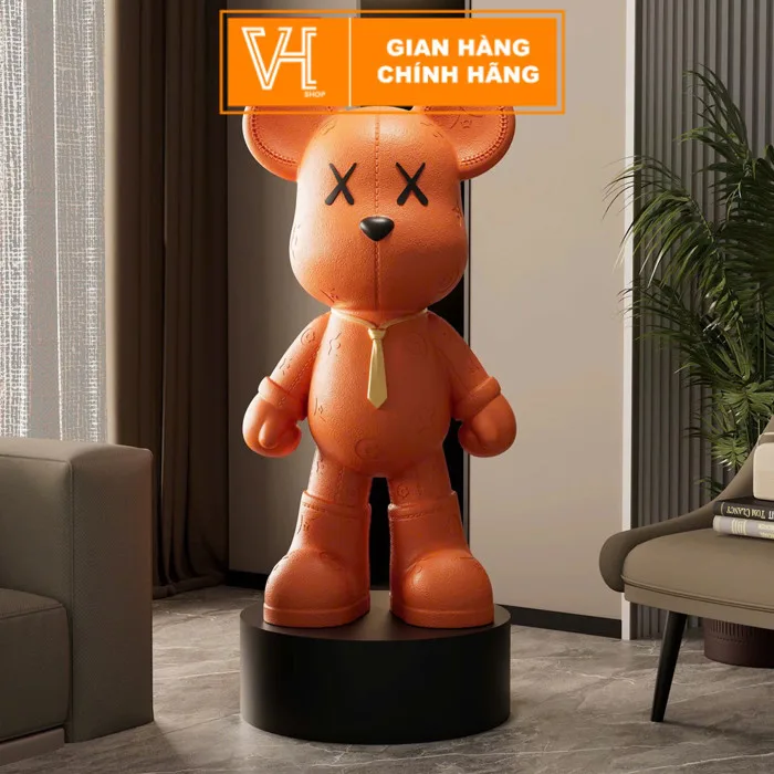 Gấu Bearbrick Decor Size 80cm Đặt Sàn Phòng Khách, Tượng Trang Trí Sofa – Kệ Tivi Phong Cách Hiện Đại - VHSHOP