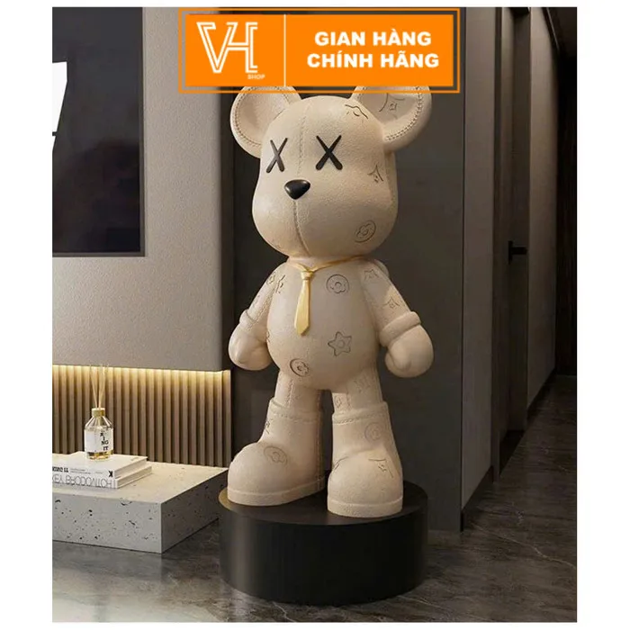Gấu Bearbrick Decor Size 80cm Đặt Sàn Phòng Khách, Tượng Trang Trí Sofa – Kệ Tivi Phong Cách Hiện Đại - VHSHOP