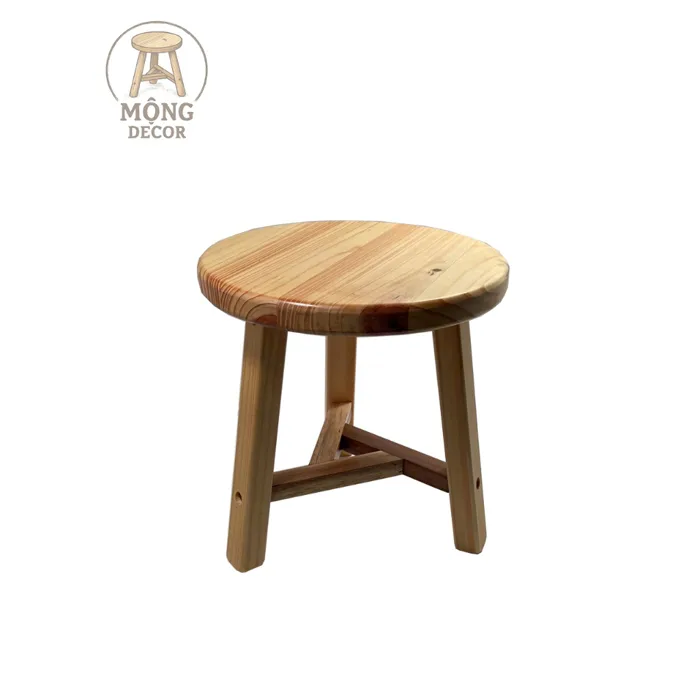 ghế đôn tròn gỗ thông 30x30 cm, cao 30,45, và 60 cm, Mộng decor Mt-30. bàn  ghế cafe, kê chậu hoa... | Shopee Việt Nam