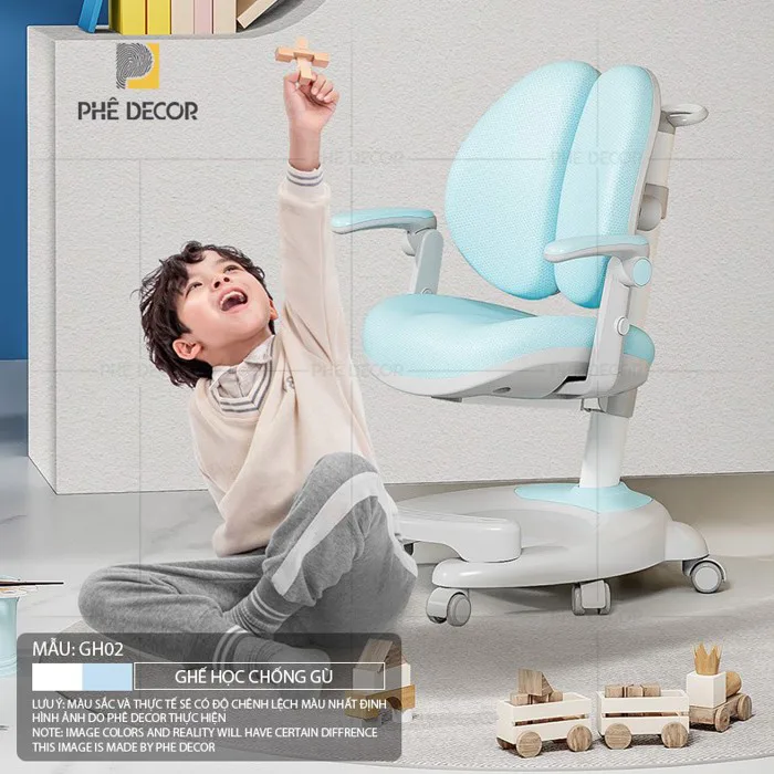Ghế học chống gù - điều chỉnh độ cao cho bé - GH02