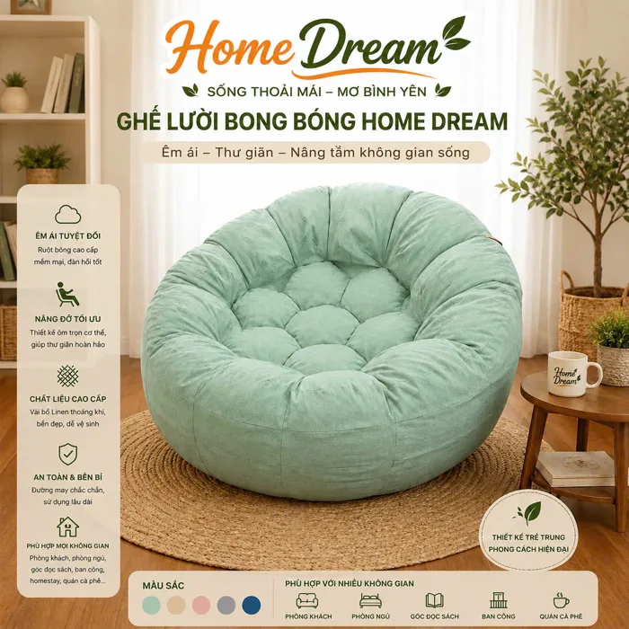 Ghế Lười Bong Bóng beanbag Bubble Chair – Nội Thất Home Dream