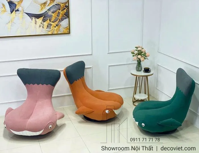 Ghế Lười Thư Giãn 3064T | Ghế Đọc Sách Hình Cá Mập Độc Đáo!