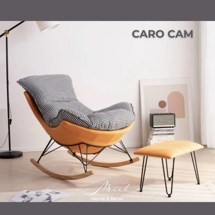 Ghế lười thư giãn bập bênh ( kèm đôn ) – Miik Home & Decor