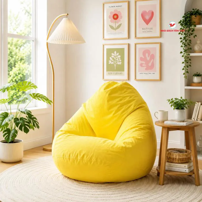 Ghế Lười Hạt Xốp Dáng Giọt Nước – Êm Ái, Thoải Mái Cho Mọi Không Gian