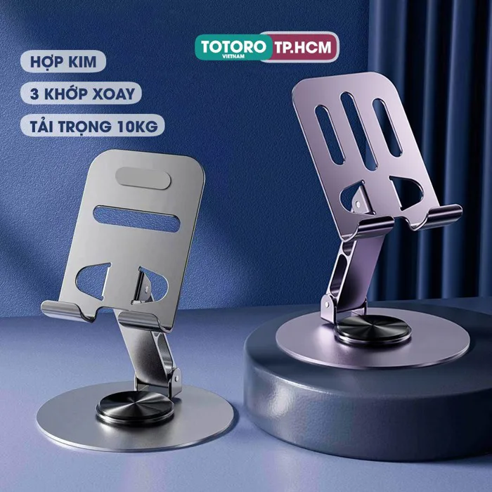Giá đỡ Điện thoại Máy tính Bảng iPad HỢP KIM Xoay 360 độ Gấp gọn TPS Kệ đỡ  iPhone Android Table