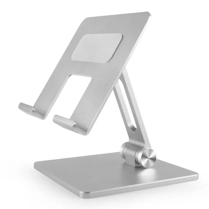 Giá Đỡ iPad, Điện Thoại, Máy Tính Bảng Gấp Gọn - Có đệm silicon chống trượt  chống xước, hợp kim nhôm cao cấp