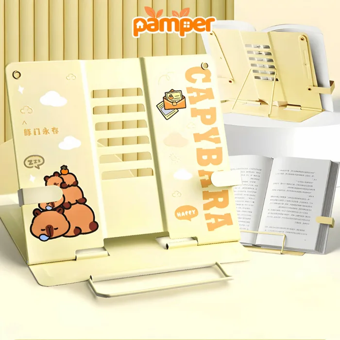 Giá Đỡ Sách Điều Chỉnh Tư Thế Đọc, Chống Cận Thị PAMPER Gấp Gọn, Kẹp Sách  Họa Tiết Ngộ Nghĩnh