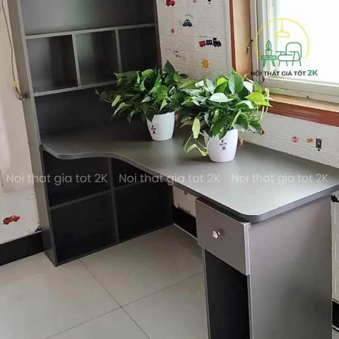 Bàn học kèm kệ sách - BHKS001