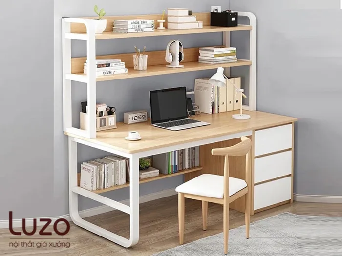 Bàn Học Sinh có kệ sách và ngăn kéo STD19 tại Luzo home
