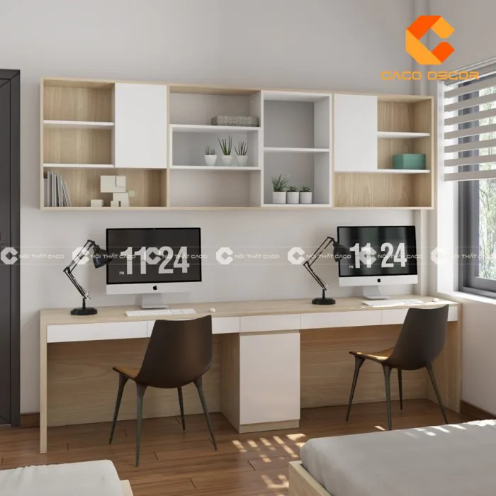 150+ mẫu bàn học có kệ sách cho bé đẹp, an toàn - mẫu mới