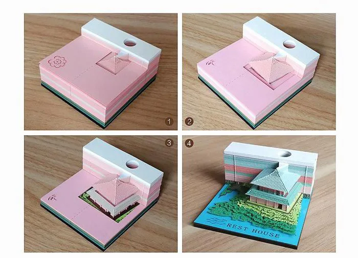 Giấy Note Ghi Chú 3D (Omoshiboi Block Memo Pad)