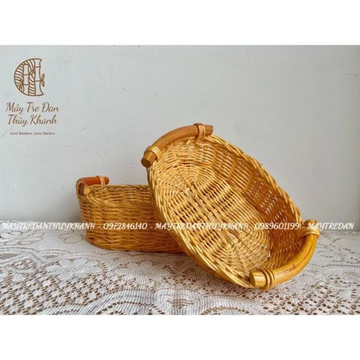 Giỏ mây bầu dục, giỏ pinic, khay đựng đồ decor trang trí Mây Tre Đan Thuỷ Khanh | Lazada Việt Nam Giỏ mây bầu dục, giỏ pinic, khay đựng đồ decor trang trí Mây Tre Đan Thuỷ Khanh | Lazada Việt Nam