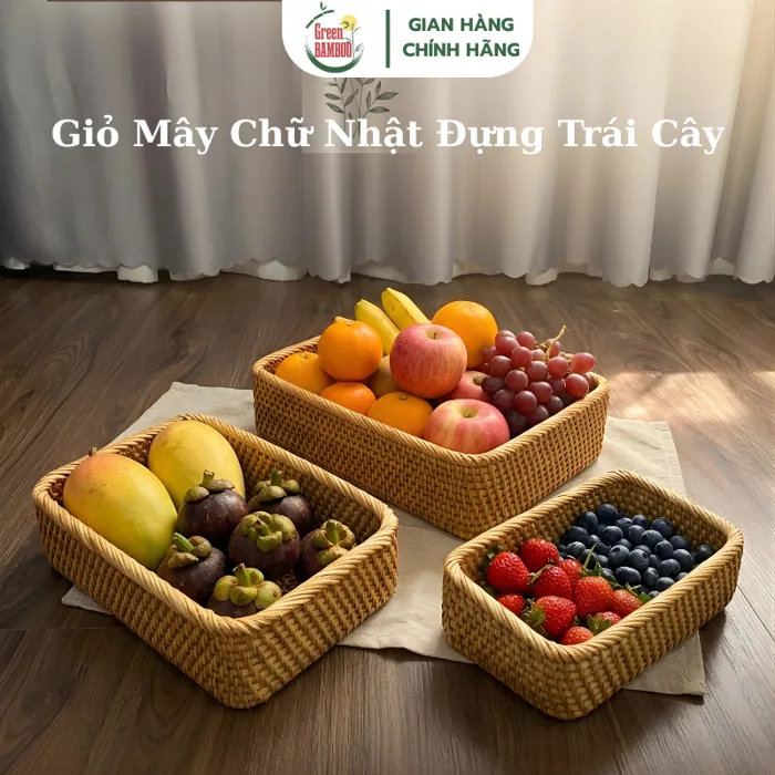 Giỏ Mây Tre Đan Hình Chữ Nhật Cao Cấp, Khay Mây Đựng Trái Cây, Bánh Kẹo, Đồ Gia Dụng, Rổ Mây Decor Trang Trí Nhà Cửa Giỏ Mây Tre Đan Hình Chữ Nhật Cao Cấp, Khay Mây Đựng Trái Cây, Bánh Kẹo, Đồ Gia Dụng, Rổ Mây Decor Trang Trí Nhà Cửa