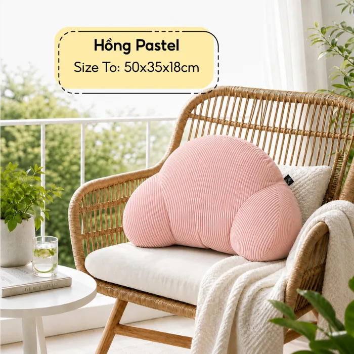 Gối Tựa Lưng, Gối Tựa Lưng Công Thái Học, Gối Ôm Sofa & Văn Phòng, Gối Tựa  Đầu Giường, Nhung Kẻ Cao Cấp, Mềm Mại Đàn Hồi