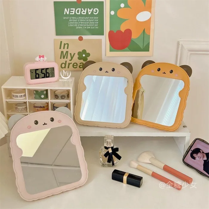 Gương Decor Trang Điểm Để Bàn, Gương Để Bàn Mini Trang Trí Phòng Siêu Cute Xinh Xắn