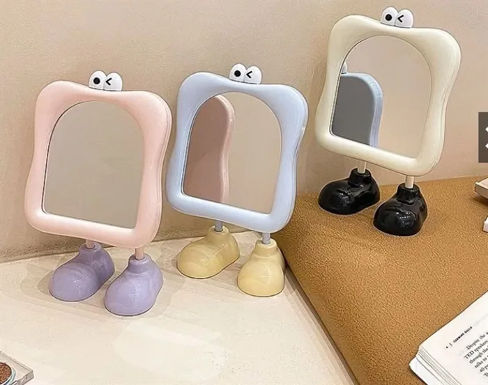 Gương Để Bàn Đôi Chân B67 Cute Decor Phòng - Tổng Kho Gia Dụng Sỉ