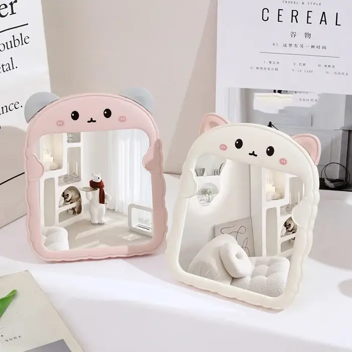 Gương trang điểm để bàn gương để bàn tai gấᴜ mini decor phòng xinh xắn Gương Trang Điểm Đa Màu Sắc Gương Trang Điểm Thương Hiệu Phổ Thông Giao Hàng Nhanh Gương
