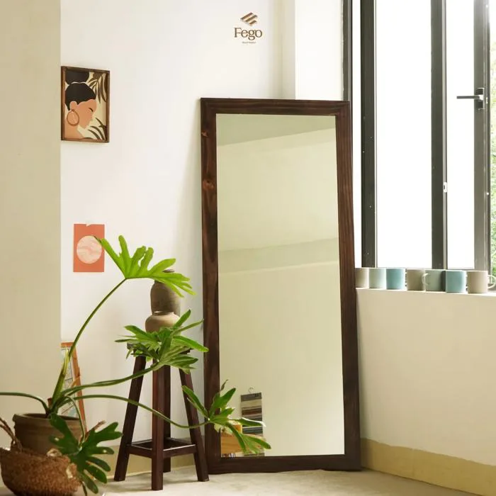 Gương toàn thân treo tường / Gương đứng decor kèm chân kệ
