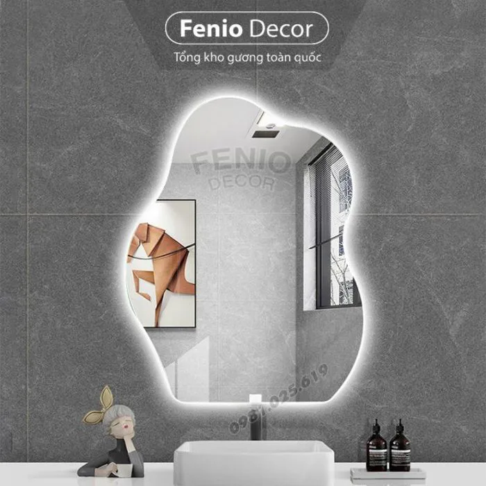 Gương Decor Treo Tường Gương Nghệ Thuật Hình Hạt Đậu Có Đèn Led Trang Trí  Phòng Khách, Phòng Ngủ, Bàn Trang Điểm | Lazada Việt Nam