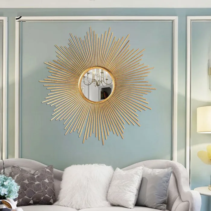 Gương Decor Mặt Trời Treo Tường Tạo Điểm Nhấn Cho Phòng Khách