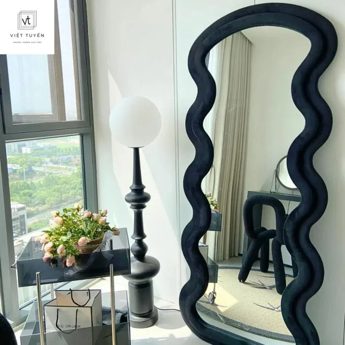 Gương Bọc Nỉ Toàn Thân Lượn Sóng Việt Tuyến, Decor phòng khách, phòng – Khung Tranh Việt Tuyến Gương Bọc Nỉ Toàn Thân Lượn Sóng Việt Tuyến, Decor phòng khách, phòng – Khung Tranh Việt Tuyến
