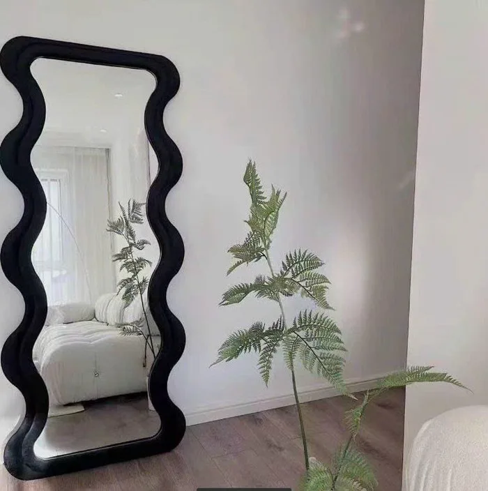 Gương soi toàn thân lượn sóng khung bọc nỉ VN-GS021 - vinafami.net Gương soi toàn thân lượn sóng khung bọc nỉ VN-GS021 - vinafami.net