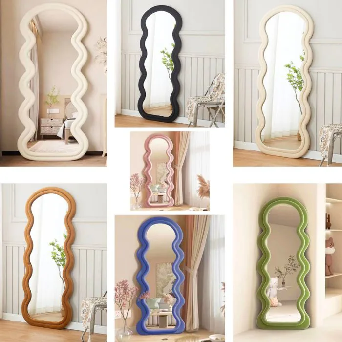 Gương Bọc Nỉ Toàn Thân Lượn Sóng Việt Tuyến, Decor phòng khách, phòng – Khung Tranh Việt Tuyến Gương Bọc Nỉ Toàn Thân Lượn Sóng Việt Tuyến, Decor phòng khách, phòng – Khung Tranh Việt Tuyến