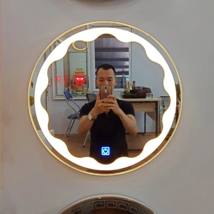 Gương đèn LED lượn sóng decor trang trí GC50 - Tường Xinh Việt Nam Gương đèn LED lượn sóng decor trang trí GC50 - Tường Xinh Việt Nam