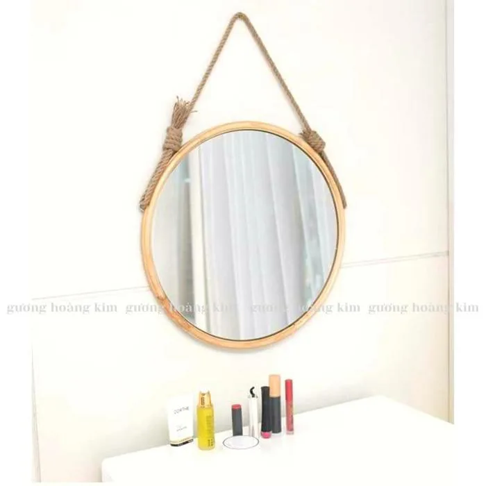 Gương Treo Tường Trang Trí, Gương Viền Gỗ Decor Full Phụ Kiện Kèm Dây Thừng Giá Rẻ Gương Treo Tường Trang Trí, Gương Viền Gỗ Decor Full Phụ Kiện Kèm Dây Thừng Giá Rẻ