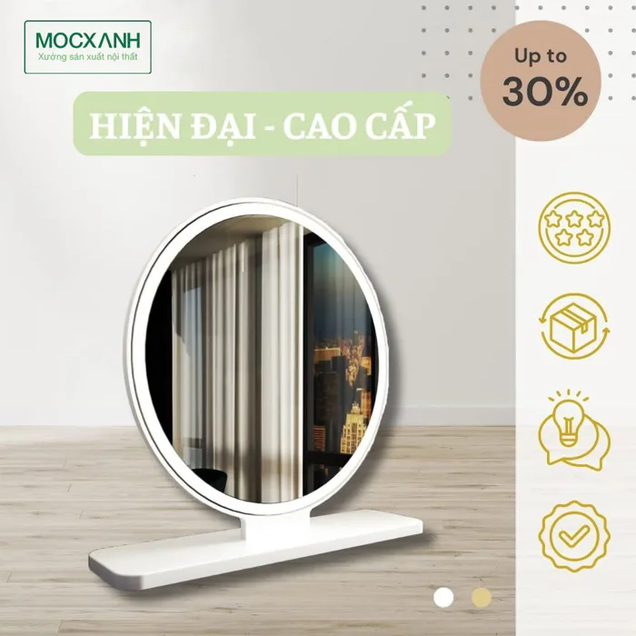 Gương Decor Hình Tròn Bàn Trang Điểm Cao Cấp Gương Decor Hình Tròn Bàn Trang Điểm Cao Cấp