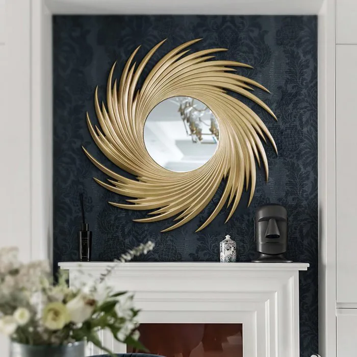 Gương Tròn Decor Vòng Xoáy Ánh Dương Gương Treo Tường Hà Nội Gương Tròn Decor Vòng Xoáy Ánh Dương Gương Treo Tường Hà Nội